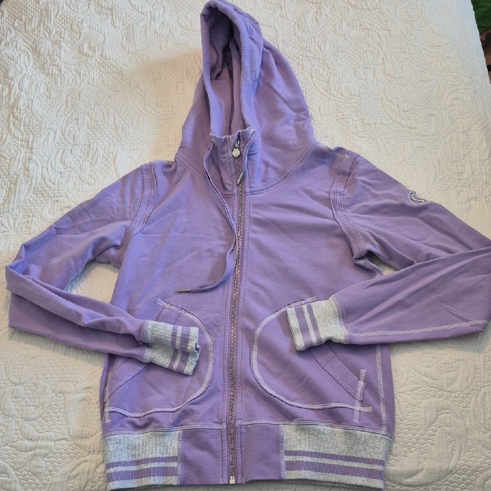 Lululemon women's size 6 purple & gray Flashback Hoodie Jacket Y2K VGUC